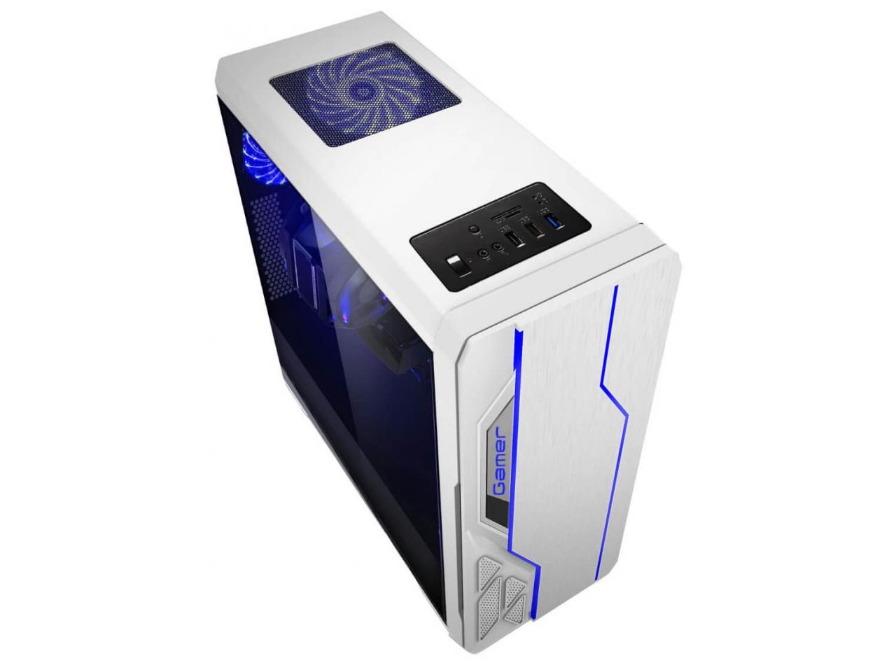 Gabinete Bluecase Gamer BG 009W RGB Lateral em Acrílico Mid Tower