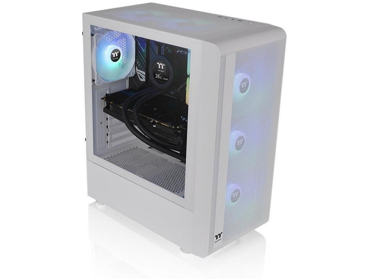 Gabinete Thermaltake S200 TG ARGB Snow Edition Lateral Em Vidro