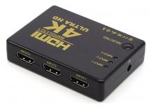HUB HDMI Switch 4K ULTRA HD HDMI 3X1 Com Controle Remoto - EXBOM