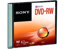 Mídia Mídia Sony DVD-RW Regravável Slim Case 4.7GB 120min - 1 unidade