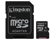 Memória Flash Secure Digital Cartão Kingston 128GB Canvas Select microSD (Classe 10) UHS-I c/Adaptador - SDCS/128GB