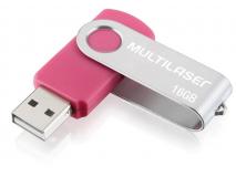 Pendrive  Pendrive Multilaser 16GB Twist USB 2.0 Rosa