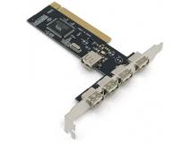 Placa I/O  Dex Placa PCI USB 2.0 com 5 Portas (4 Externas + 1 Interna)