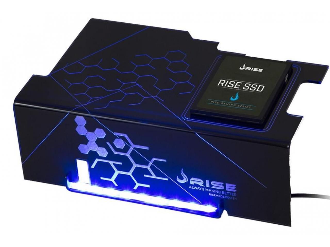 Rise Mode Cover PSU com suporte para SSD Ice Cold LED Azul