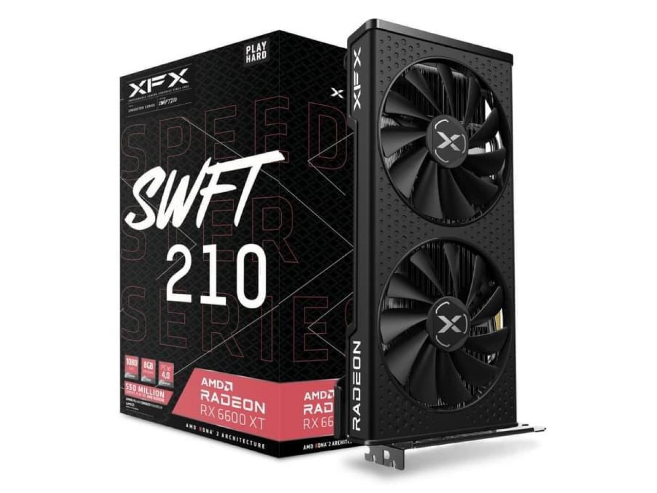 Placa de Vídeo XFX AMD Radeon RX 6600 XT Speedster SWFT 210 8GB GDDR6 128-bit PCI Express 4.0
