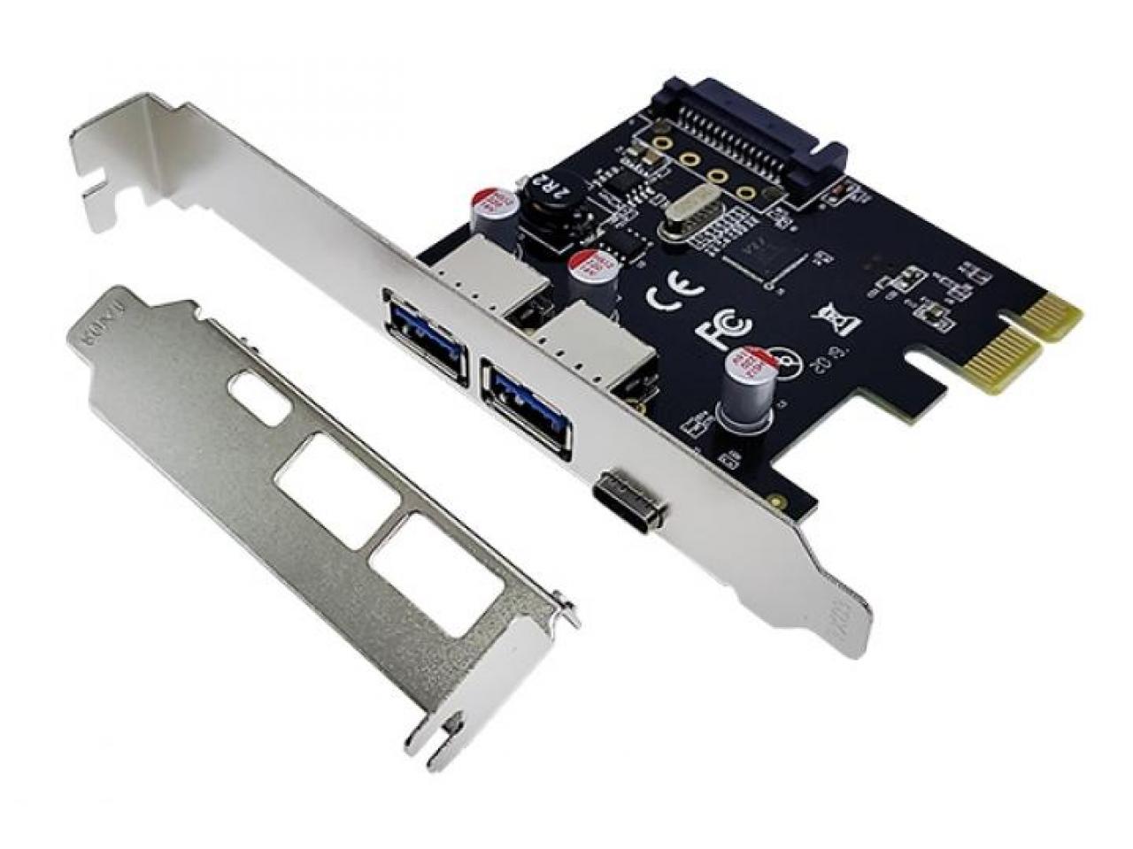 Placa PCI Express USB 3.0 Tipo-A 2 portas + 1 Porta USB 3.1 Tipo-C